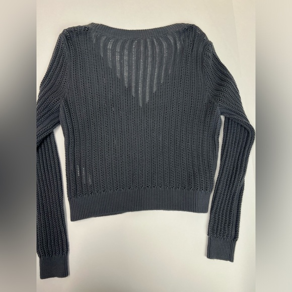 Amalfi Open Stitch Cotton Cardigan, color gray - Picture 5 of 12